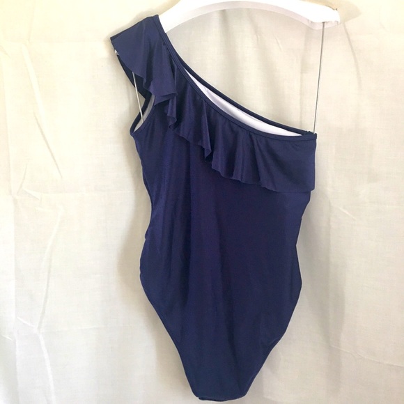 Cupshe one shoulder navy blue swimsuit - Picture 4 of 5